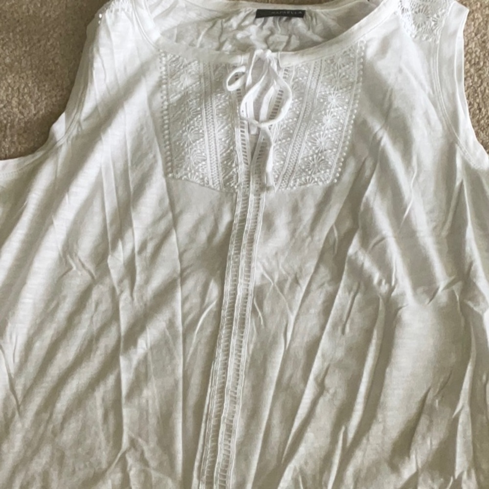 White Sleeveless Top